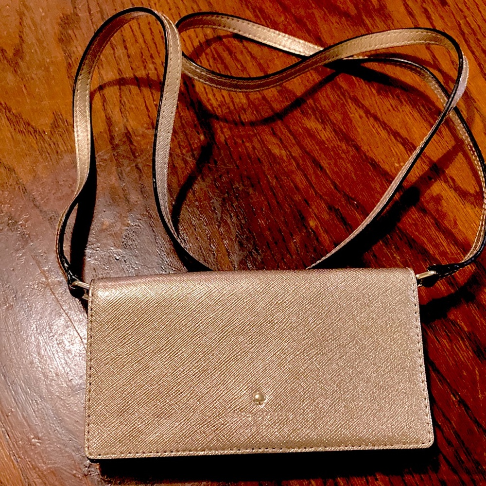 Kate Spade Gold Rose IPhone/wallet Crossbody